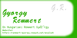 gyorgy remmert business card